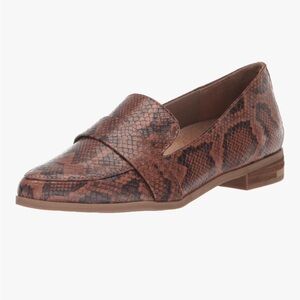 Brown Snake Print Loafers